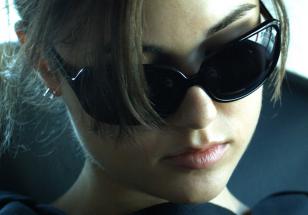 Sasha Grey wearing sunglasses in the movie The Girlfriend Experience