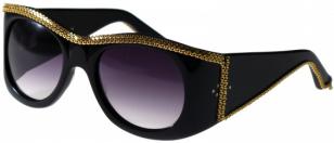 Selima Optique Onassis, Black with Gold Chain