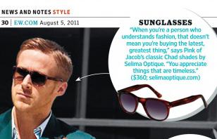 Excerpt of an Entertainment Weekly article about Ryan Gosling's outfit in Crazy 