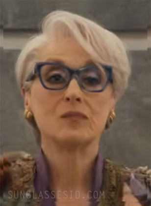 Meryl Streep wears blue Tiffany TF2271 eyeglasses in The Devil Wears Prada 2.