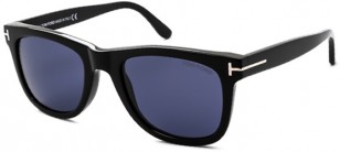 Tom Ford Leo FT0336, black frame, blue lenses