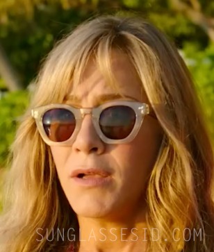 Jennifer Aniston wears Ahlem Montorgueil sunglasses in the Netflix comedy Murder Mystery 2.