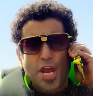 Adeel Akhtar gold black Dita Mach-Eight DTS400-A-01-Z sunglasses in Murder Mystery 2.