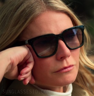 The black sunglasses worn by Gwyneth Paltrow in the new Netflix series The Politician are not yet identified.