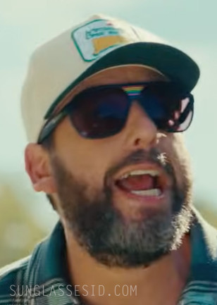 Adam Sandler as Gilmore wears BluBlocker 1988 Re-edition with Colorvision lenses in the movie Happy Gilmore 2.