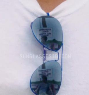 The blue aviator sunglasses in The Way Way Back seem to have mirror lenses