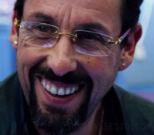 Adam Sandler wears Cartier Cartier C Décor Rimless eyeglasses in Uncut Gems.