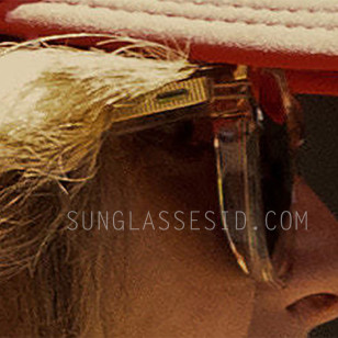 This close-up shows the details on the temple of the Cutler and Gross 9101 sunglasses worn by Rose Byrne in Platonic.