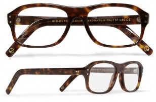 Cutler and Gross tortoiseshell acetate square-frame optical glasses