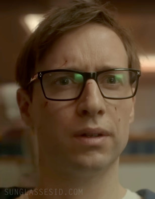 David Rysdahl wears Derek Cardigan Math Symbol eyeglasses in the FX series Fargo Season 5.