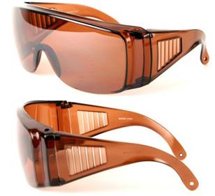 Fit over shield sunglasses