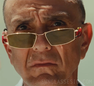 Hank Azaria wears Gentle Monster Seydoux 032 Gold sunglasses in the HBO series The Idol (2023).