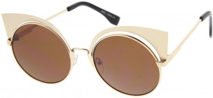 zeroUV Laser Cut Round Cat Eye sunglasses A378