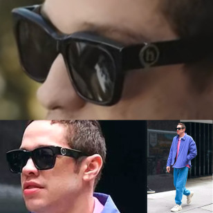 Pete Davidson wears a pair of black HIDDEN.NY Orchard sunglasses in Bupkis and on the streets of New York.
