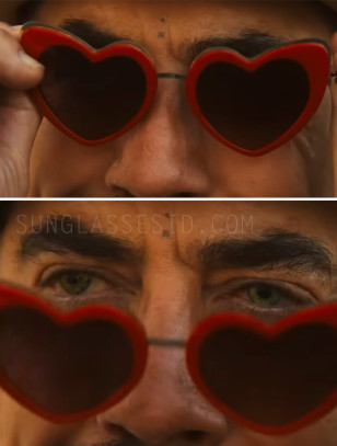 Javier Bardem wears Red Heart sunglasses in the 2026 movie Cape Fear.