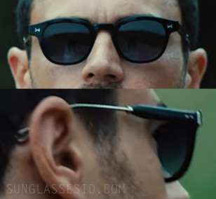 Details of the Hills H2 Blake sunglasses worn by Theo James in The Gentlemen.