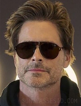 Rob Lowe wears brown illesteva x Lucali aviator sunglasses in the Netflix series Unstable.