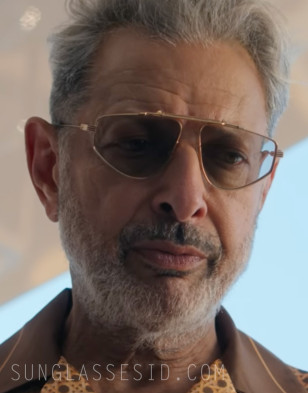 Jeff Goldblum wears gold Jacques Marie Mage 1962 sunglasses in the series Kaos.