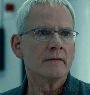 Campbell Scott wears rectangle metal eyeglasses in Jurassic World: Dominion.