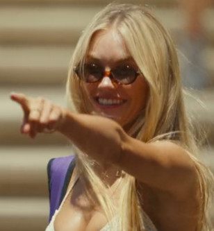 Michelle Randolph wears Miu Miu MU04ZS sunglasses in Season 2, Episode 9 of Landman (2026).