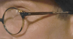 Details of the Moscot Gittel eyeglasses worn by Mads Mikkelsen in the movie Indiana Jones and the Dial of Destiny.