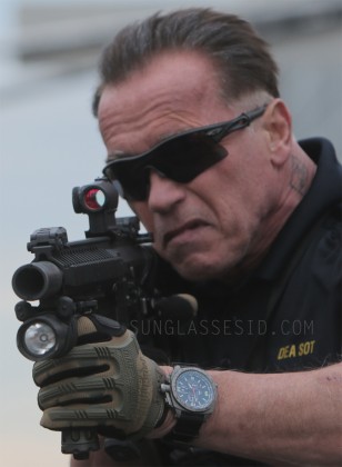 Arnold Schwarzenegger wears Oakley Radar Range sunglasses in Sabotage.