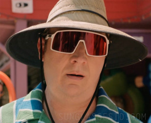 Dan Bakkedahl wears Oakley Sutro sunglasses in the 2023 movie Buddy Games: Spring Awakening.