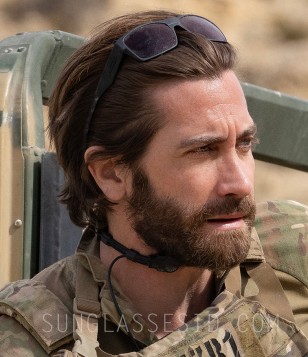Jake Gyllenhaal wears black Oakley TwoFace sunglasses in The Covenant.