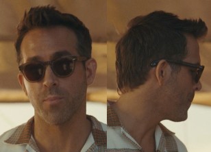 Ryan Reynolds wears Oliver Peoples Cary Grant sunglasses in Red Notice.