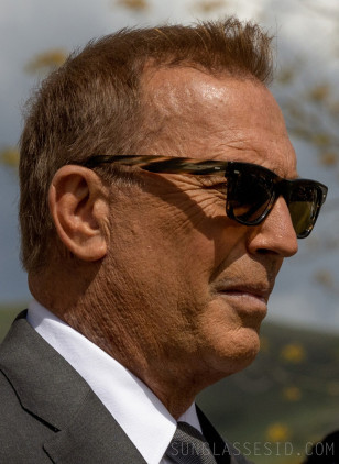 Kevin Costner as John Dutton III wears Oliver Peoples Oliver Sun in the Paramount series Yellowstone.