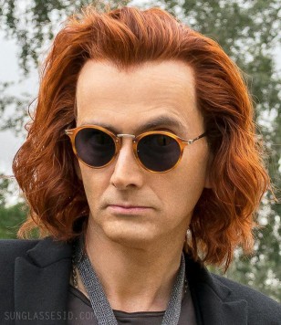 David Tennant wears Persol PO3166S sunglasses in the Amazon and BBC series Good Omens.