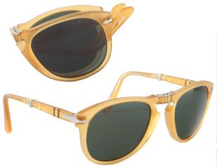 Persol PO0714 Folding Sunglasses - Color: Sand with Smoke lenses (color code 204