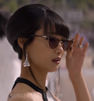 Shiori Kutsuna wears Persol PO3198S Tailoring Edition sunglasses in the 2019 film Murder Mystery.