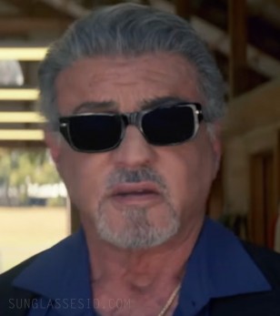 Sylvester Stallone wears Persol PO3268S sunglasses in black in Tulsa King.