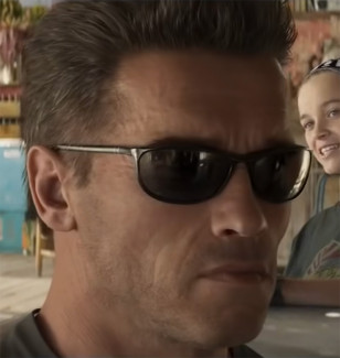 In the 2019 film Terminator 6: Dark Fate, a CGI generated Terminator wears sunglasses that closely resemble the Persol Ratti 58230 but are slightly different.