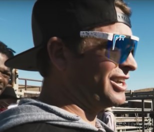 Sean "Poopies" McInerney wears Pit Viper Absolute Freedom sunglasses in the movie Jackass Forever.