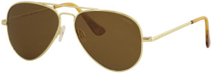 Randolph Engineering Concorde CR/052 Gold Pilot Polarized Sunglasses 57mm