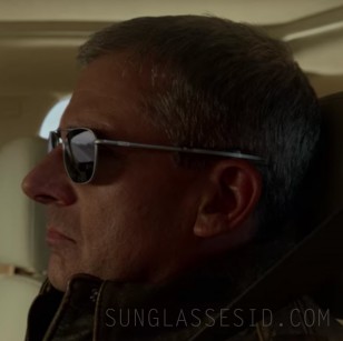 Steve Carell wears Randolph Engineering Aviator sunglasses in the Netflix series Space Force, season one, episode one..