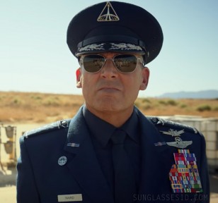 Steve Carell wears Randolph Engineering Aviator sunglasses in the Netflix series Space Force, season one, episode one.
