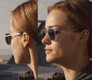Brie Larson wears Randolph Engineering Aviator sunglasses in the movie Captain Marvel.