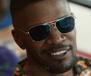 Jamie Foxx wears gold Randolph Engineering Intruder sunglasses in Project Power.