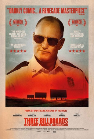 The Randolph Engineering Intruder sunglasses can also be spotted on a poster for the film featuring Woody Harrelson