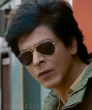 Shah Rukh Khan with Ray-Ban 3025 Aviator sunglasses in Dunki.