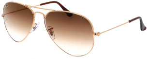 Ray-Ban RB3025 Aviator sunglasses with gradient lenses