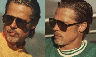 Brad Pitt wears Vintage Ray-Ban Aviator sunglasses on the GQ Cover of September October 2019.