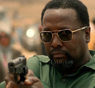 Wendell Pierce wears RE Aviator sunglasses in episode 6 of the Amazon Prime series Jack Ryan.Wendell Pierce wears RE Aviator sunglasses in episode 6, where they look gold.