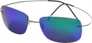 Light weight rimless sunglasses with flexible hingeless arms
