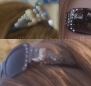 Details of the Rodeo Queen glasses worn by MIchele Simms as Karen