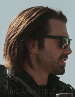 Sebastian Stan as Bucky Barnes / Winter Soldier wears black Roka Braker 2.0 sunglasses in the movie Thunderbolts.