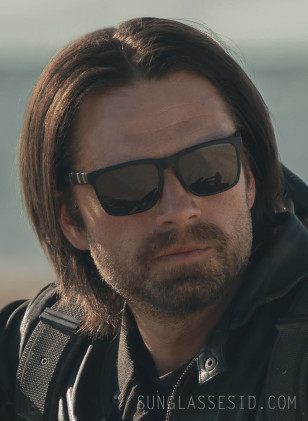 Sebastian Stan as Bucky Barnes / Winter Soldier wears black Roka Braker 2.0 sunglasses in the movie Thunderbolts.